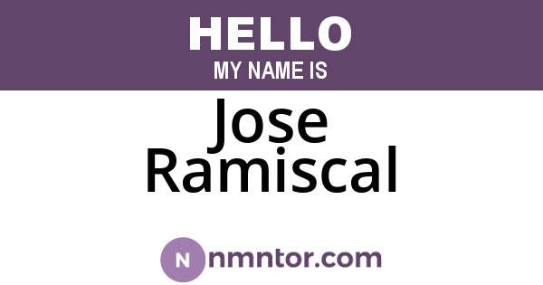 Jose Ramiscal