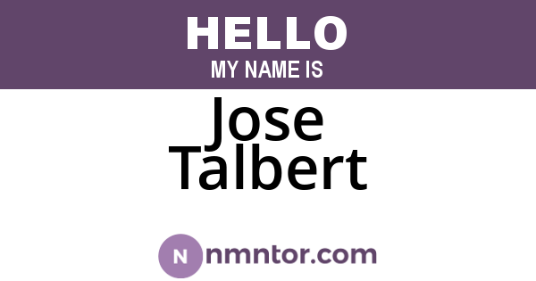 Jose Talbert