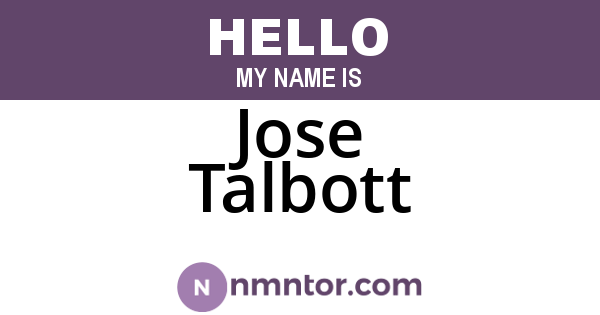 Jose Talbott