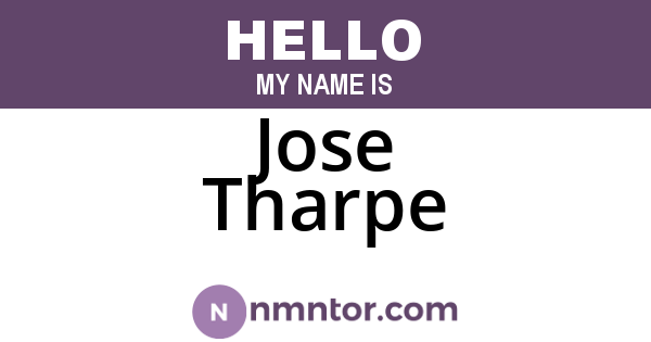 Jose Tharpe