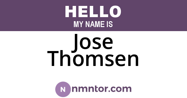 Jose Thomsen