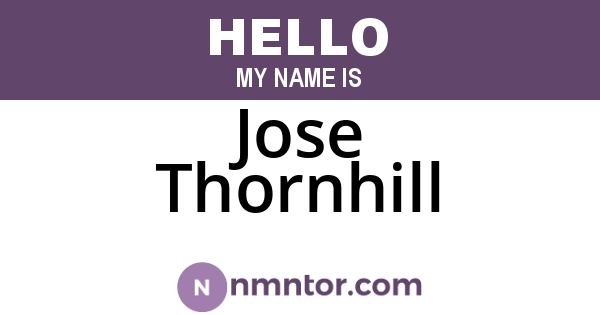 Jose Thornhill