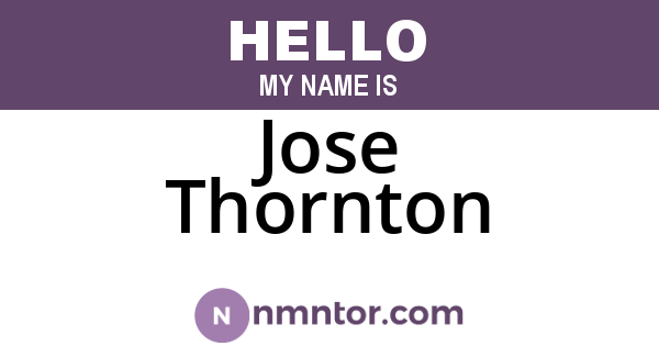 Jose Thornton