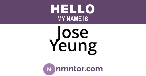 Jose Yeung