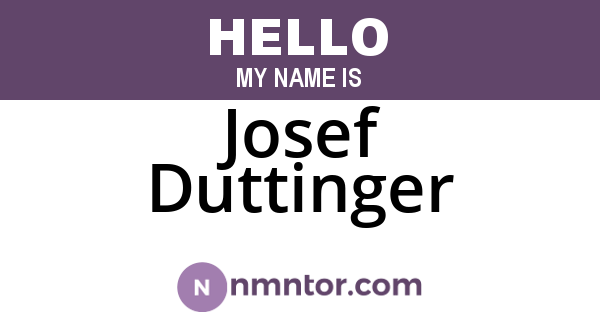 Josef Duttinger