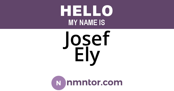Josef Ely