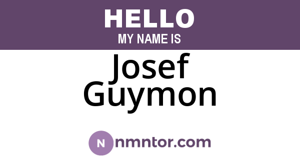 Josef Guymon