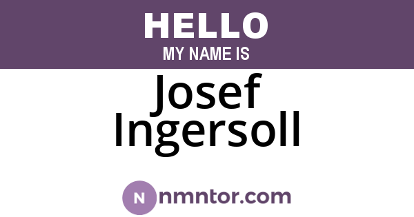 Josef Ingersoll