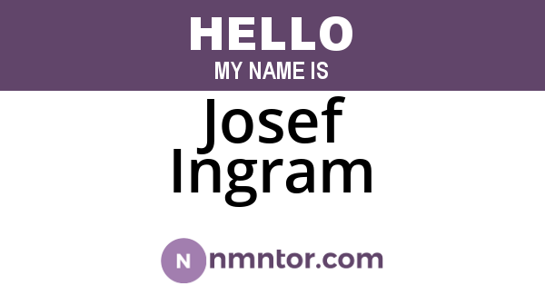 Josef Ingram