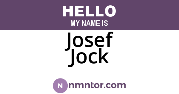 Josef Jock