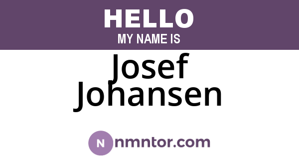 Josef Johansen