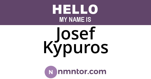 Josef Kypuros