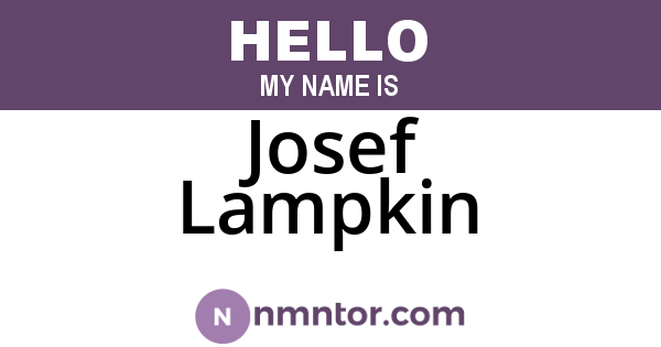 Josef Lampkin
