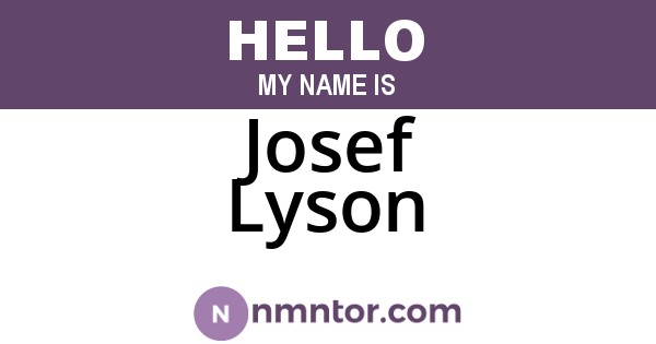 Josef Lyson