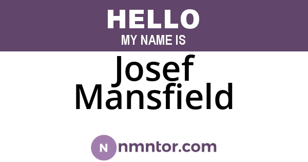 Josef Mansfield
