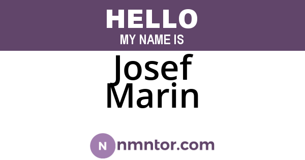 Josef Marin