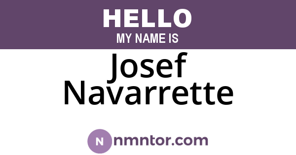 Josef Navarrette