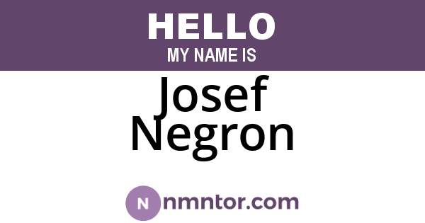 Josef Negron