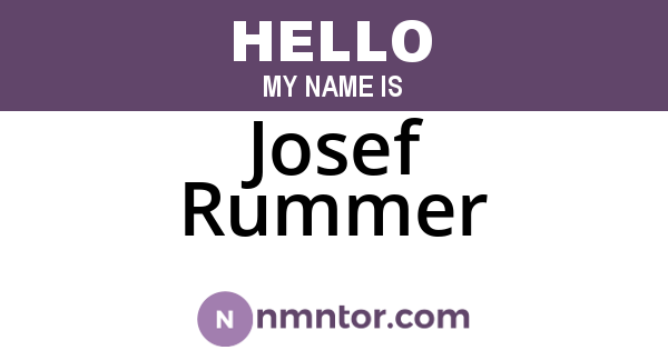 Josef Rummer