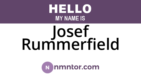 Josef Rummerfield