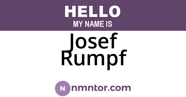 Josef Rumpf