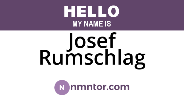 Josef Rumschlag