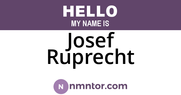 Josef Ruprecht