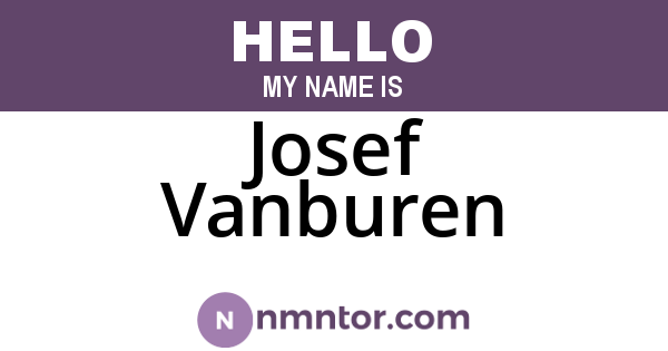 Josef Vanburen