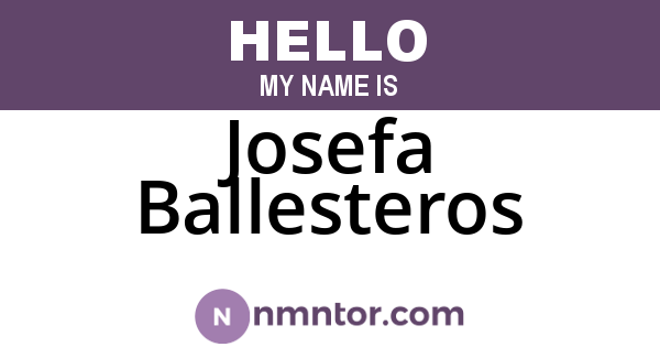 Josefa Ballesteros