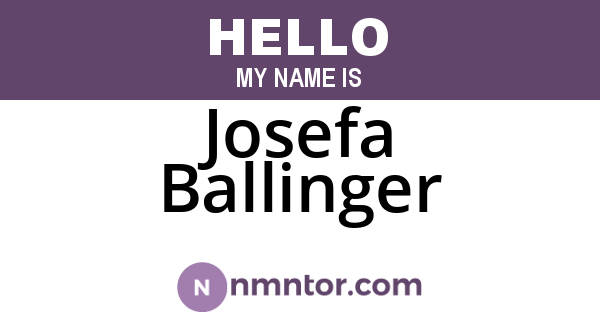 Josefa Ballinger