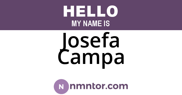 Josefa Campa