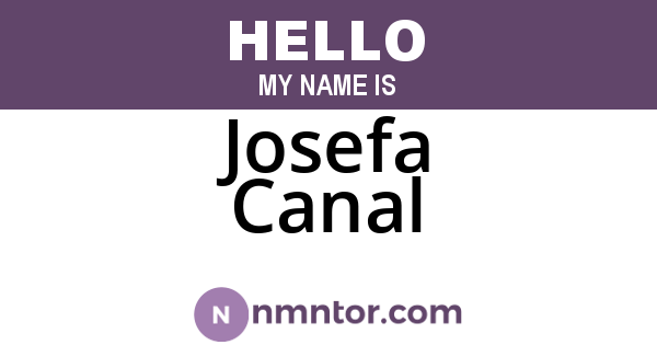 Josefa Canal