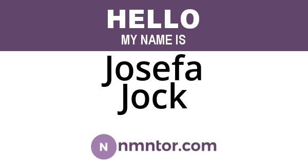 Josefa Jock