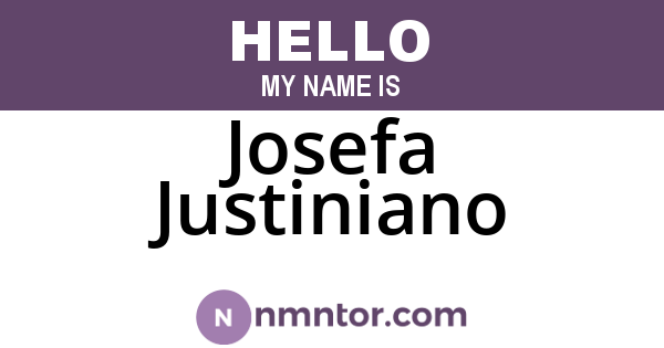 Josefa Justiniano
