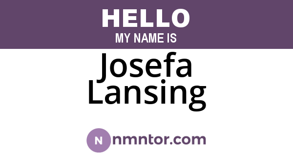 Josefa Lansing