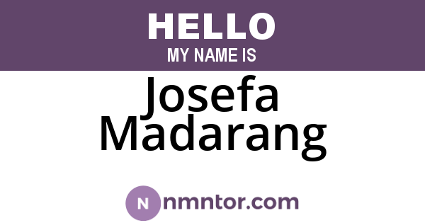 Josefa Madarang