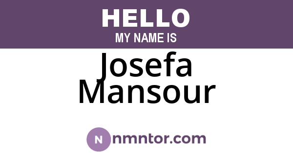 Josefa Mansour
