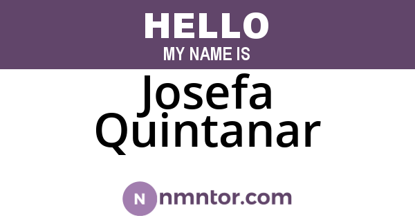 Josefa Quintanar