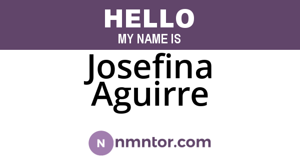 Josefina Aguirre