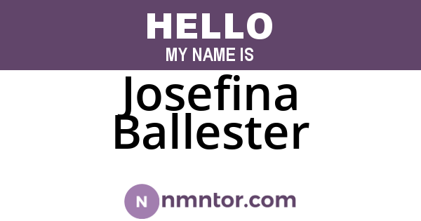 Josefina Ballester