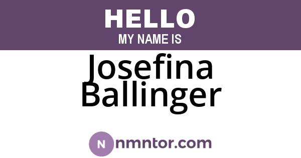 Josefina Ballinger