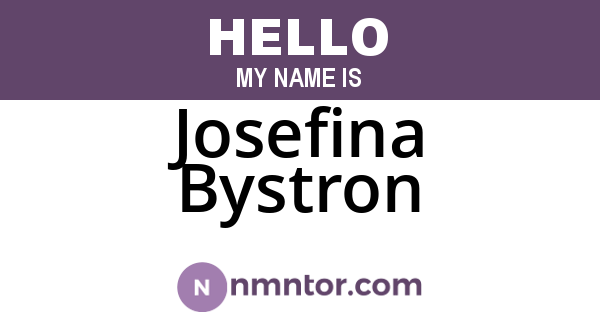 Josefina Bystron
