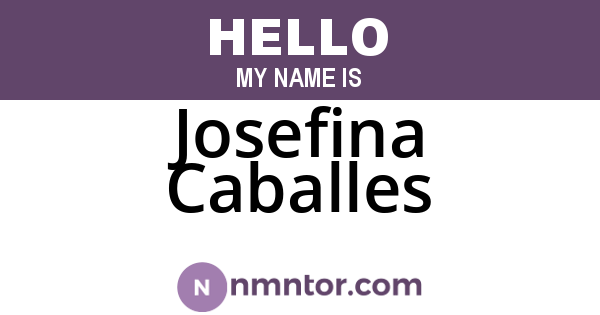 Josefina Caballes