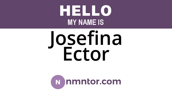 Josefina Ector
