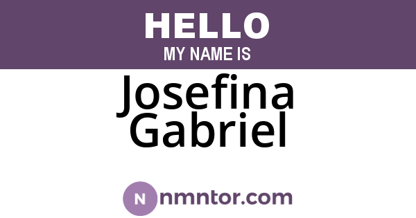 Josefina Gabriel