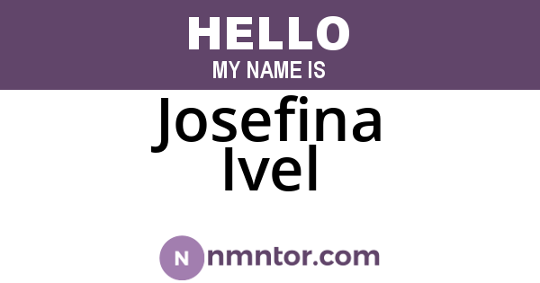 Josefina Ivel