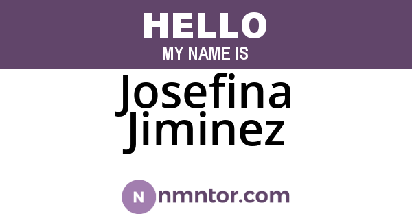 Josefina Jiminez