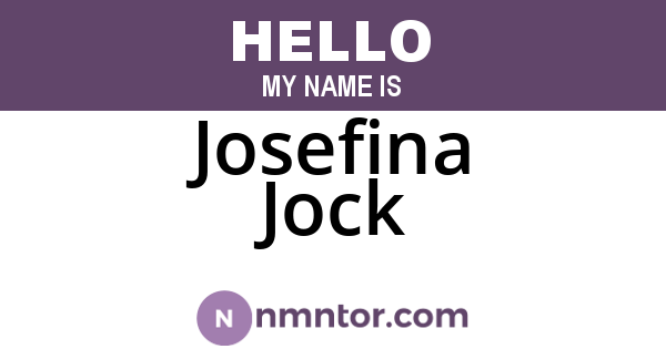 Josefina Jock