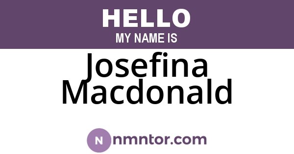Josefina Macdonald