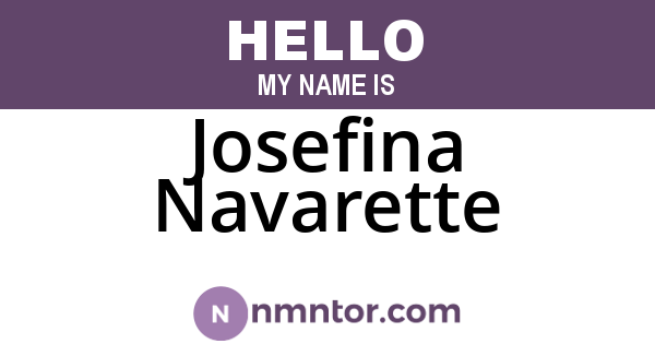 Josefina Navarette